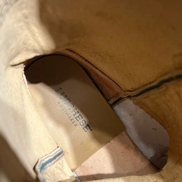 Lucchese sunset roper tan ranch brown leather western boots size 11 2 E - Picture 11 of 11